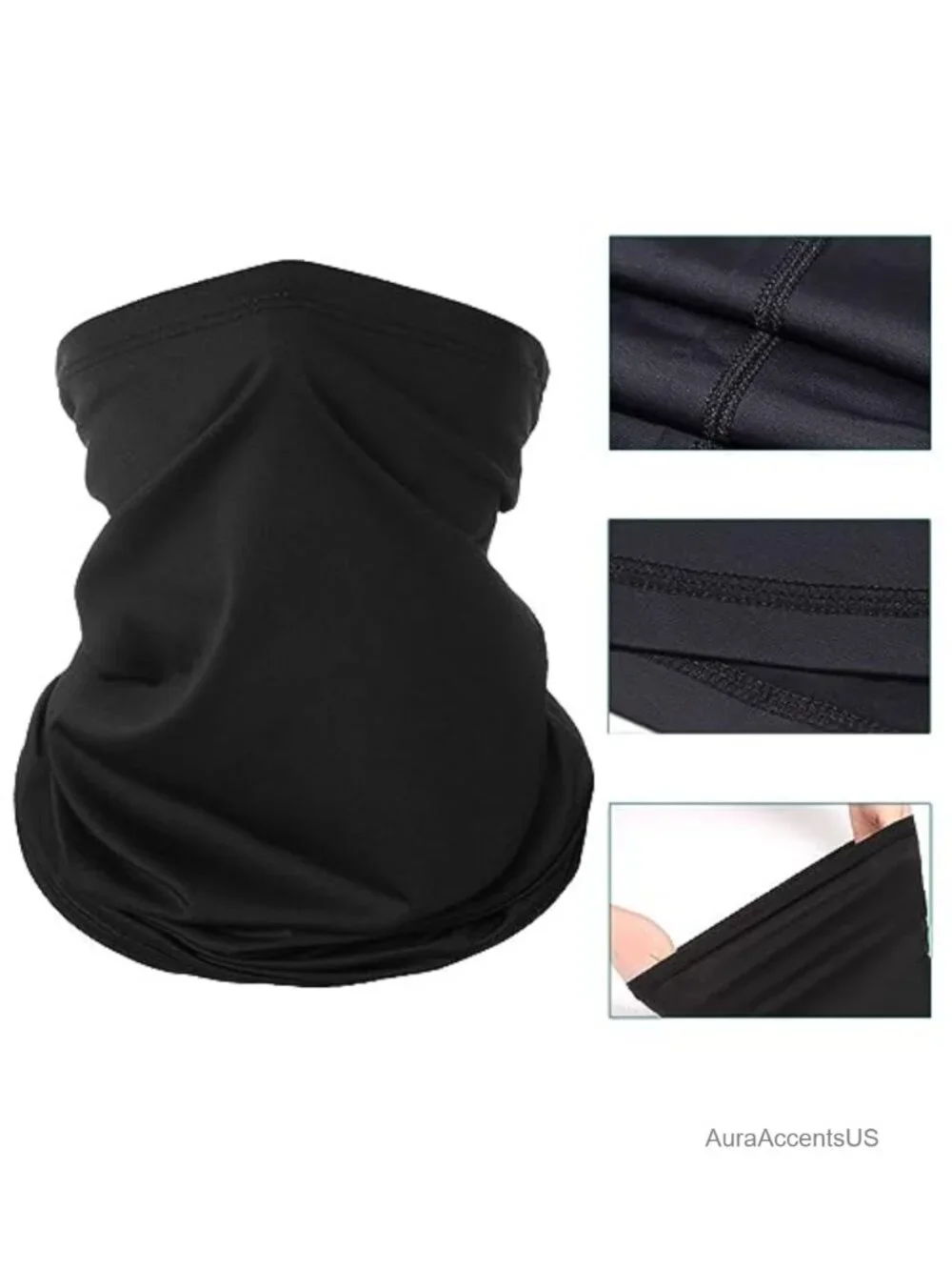6 Pack Mens Neck Gaiter UV Protection Summer Face Scarf Breathable Ice Silk
